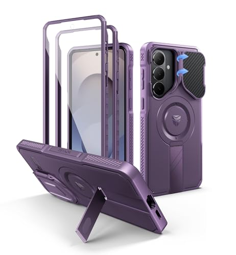 Dexnor Magnétique Coque pour Samsung Galaxy S26 Plus avec Couverture de Caméra & Support Réglable & Film de Protection d'écran intégré, Robuste et...