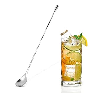 12 inch Vintage Cocktail Lepels, Metalen Cocktail Mengen Stok Cocktaillepel Roestvrijstalen Menglepels voor Cocktailset
