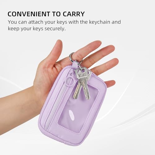 Image of The Iris Wallet Zipper Mini Coin Purse Keychain ID Holder Wallet
