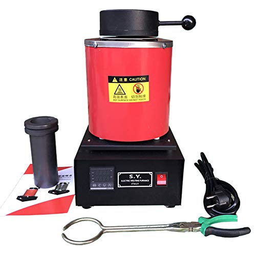 LHRGYY 1KG/2KG/3KG Gold Melting,with Graphite Crucible,1600W Automatic Melting Furnace Kiln Casting Refining for Melt Scrap, Silver, Gold, Copper, Aluminum Refining Casting Furnace,3KG