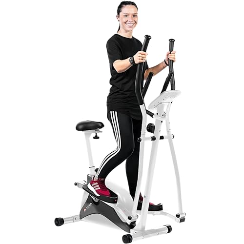 AsVIVA C16 Crosstrainer und Heimtrainer 2in1 - Ellipsentrainer für Zuhause mit 12 kg Schwungmasse, Bluetooth und App-Steuerung, 8 Widerstandsstufen, Fitnessgerät