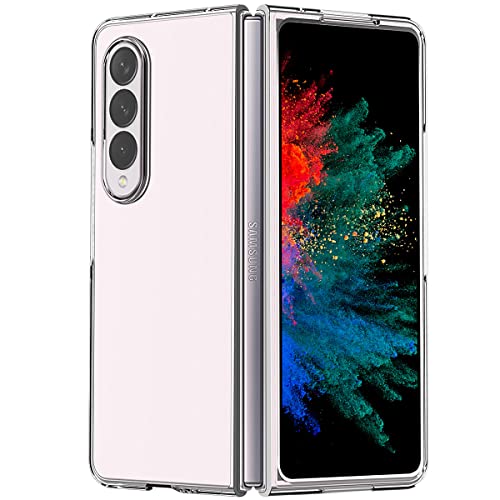 AICase Coque transparente pour Samsung Galaxy Z Fold 4, anti-jaunissement, ultra fine et transparente en polycarbonate rigide pour Samsung Fold 4 5G Cover