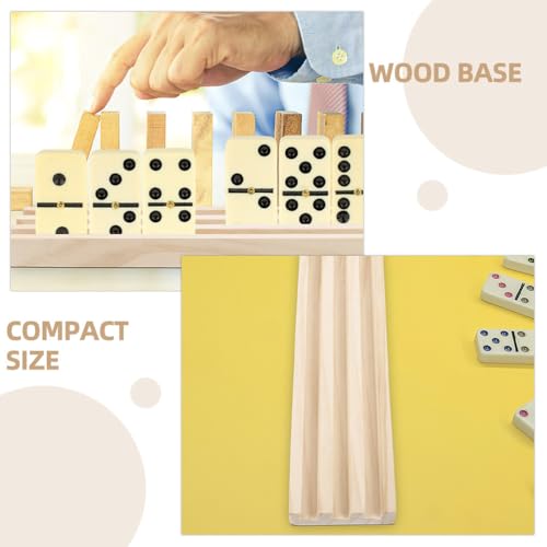 Juego Organizador de Fichas Mexican Train Domino Madera miniatura 4