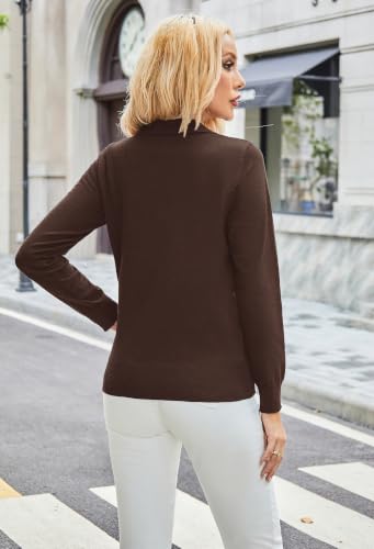 Fall Tops for Women 2026 Trendy Long Sleeve V Neck Collared Polo Sweaters M - image 4