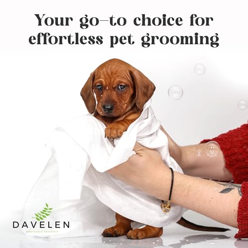 Image of DAVELEN Disposable Pet Towels (White, 31 by 15 inches Each Towel(Pack of 50))