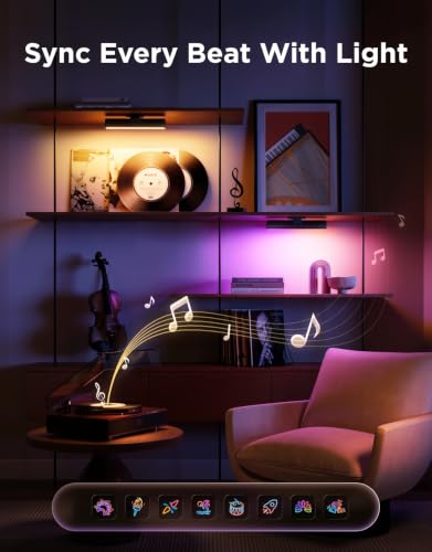 Image of Govee Smart Light Bar, RGBICWW TV Lights for Living Room, Gaming, Black | Compatible with SmartThings, Matter, Alexa, LED Light Bar with Scene and Music Modes for Living Room, Gaming, PC, App Control