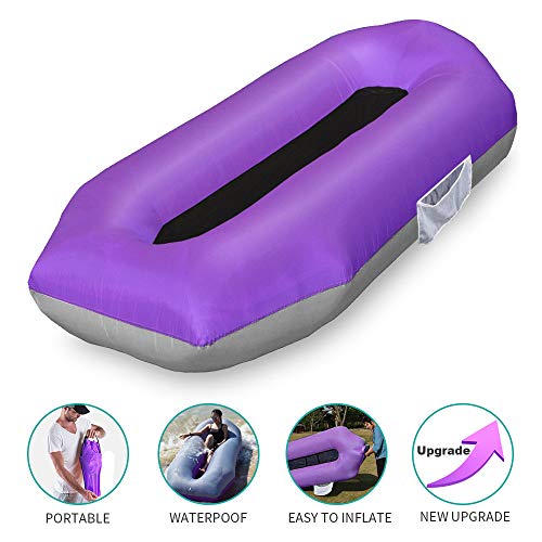 GIARIDE Tumbona Inflable Sofá de Aire Hamaca Portátil, Impermeable Anti Fugas Diseño Ideal Sofá para Viajes en la Playa Camping Picnics Patio Trasero Lakeside y Festivales de música