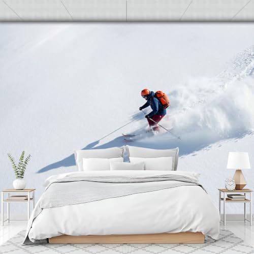 Papier peint panoramique glisse pour un salon style chalet - 6