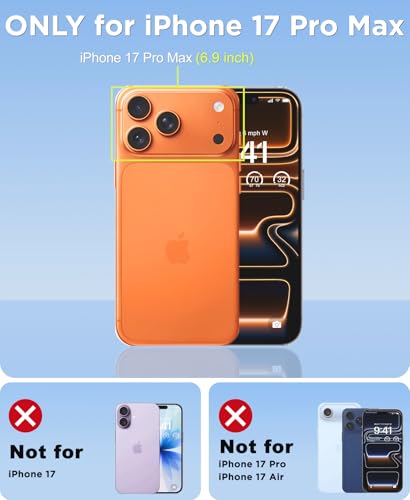 Funda iPhone 17 Pro Max impermeable Beeasy carcasa magsafe naranja 360 2