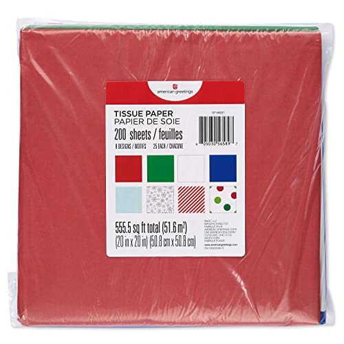 American Greetings 200 Sheet Bulk Winter Assortment Christmas Tissue Paper For Birthdays And All Occasions #TOP5