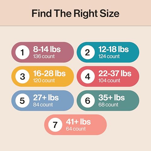 The Honest Company Comfort Dry Disposable Diapers for Sensitive Skin, Hypoallergenic, Just Peachy + Flower Power, Super Club Box Size 3 (16–28 lbs) 120 Count