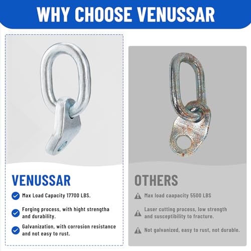 Venussar 7100 Lifting Bracket Set 17700 lb Engine Lift Bracket, Forging Process, Pack of 4 Engine Support Bar for Load Levelers, Lifting Slings by Venussar - Image 3