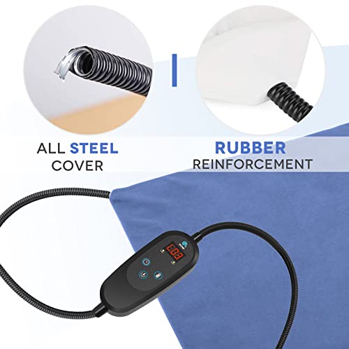 Upgraded Pet Heating Pad For Dogs Cats With Timer,Safety Cat Dog Heating Pad,Waterproof Heated Cat Dog Bed Mat,Adjustable Warming Mat With 6 Levels Temperature & 6 Timers Auto Off Chew Resistant Cord #TOP3