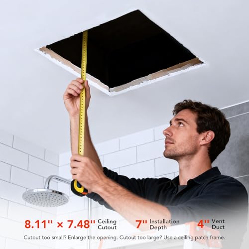Image of OREiN 2-in-1 Bathroom Exhaust Fan with Light, 110 CFM Quiet Bathroom Vent Fan, 1500LM Ultra-Bright LED, 3CCT & Night Light, Room-Side Installation, ETL /FCC Listed, Fits 8.11 inch x 7.48 inch Ceiling Opening