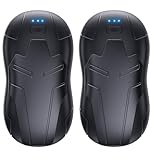 FANDLISS Handwärmer Elektrischer 2er 10000mAh Doppelseitig beheizter Handwärmer Wiederverwendbarer USB-Handwärmer 3 Sekunden Schnelles Aufheizen Elektrischer Handwärmer für Winter/Weihnachten,Schwarz