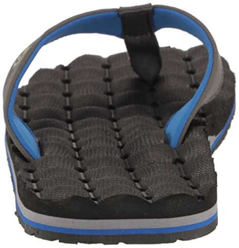 Image of Volcom Men's Recliner Sandals - Water-Friendly Flip Flops with Recliner Comfort Foam Footbed, Black Combo, 10