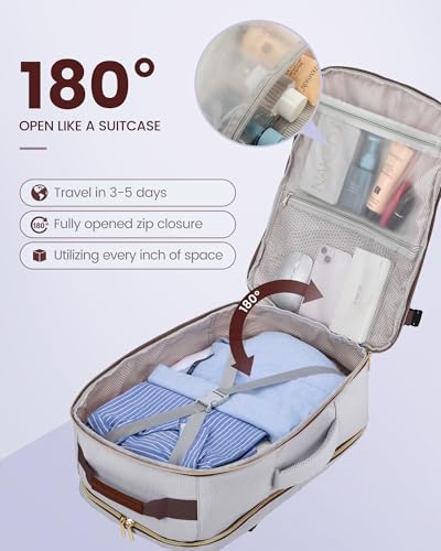 Image of LOVEVOOK 40L Travel Backpack Flight Approved Carry on Backpack,3 Packing Cubes,Waterproof Personal Item Travel Bag,TSA Carry on Luggage Suitcase Travel Essentials,Gifts for Women & Men,fits 17 inch Laptop