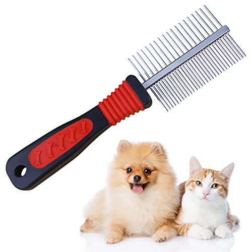 Untangler Katzenkamm 17,8 Cm – Edelstahl-Kamm Mit Rotierenden Zähnen Für Schonendes Entwirren Von Verfilztem Fell