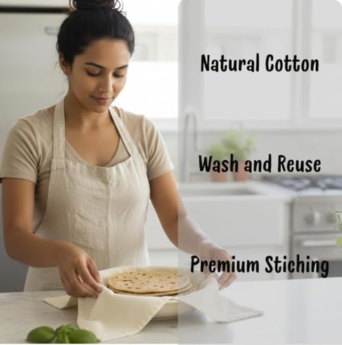 Image of Roti Cover Cloth for Casserole, Natural Cotton