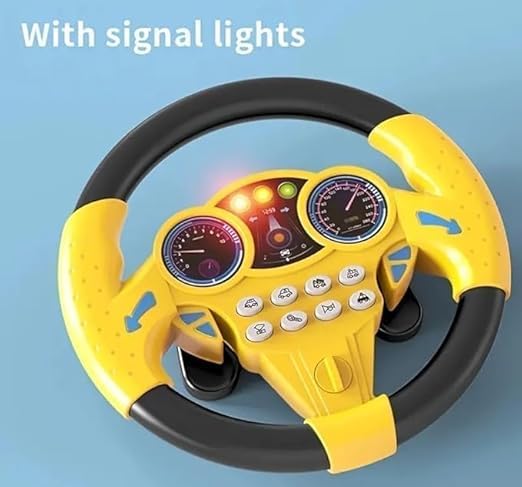 Image of Premium Kids Driving Steering Wheel Funny Interactive Driving Wheel with Music (Dy)