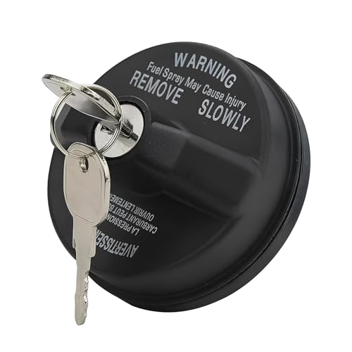 YYTQP Locking Gas Cap Fuel Tank with Key Lock Fuel Cap Cover Compatible with Dod-ge Ram Challenger Grand Caravan Ram 1500 Cherokee Wrangler TJ LJ JK JKU JL JLU JT # 05278655AB 5278655AB