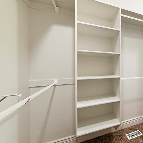 Design House 205849 Adjustable Closet Rod, 72"-120", White, Inch To 120-Inch #TOP2