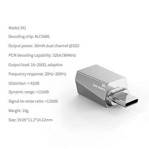 Usb C To 3.5Mm Audio Adapter，Usb C Dac-Usb C Headphone Adapter Hi-Res Dac 32 Bit Headphone Amplifier Type-C Decoding Chip For Pixel 6 5Xl,Samsung Galaxy S22 S21 S20 Plus Ultra, Oneplus, Ipad Pro #TOP6
