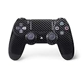 Skinit Decal Gaming Skin for PS4 Controller - Black Carbon Fiber