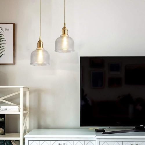 Lámpara colgante de cristal retro para dormitorio y sala estar 2