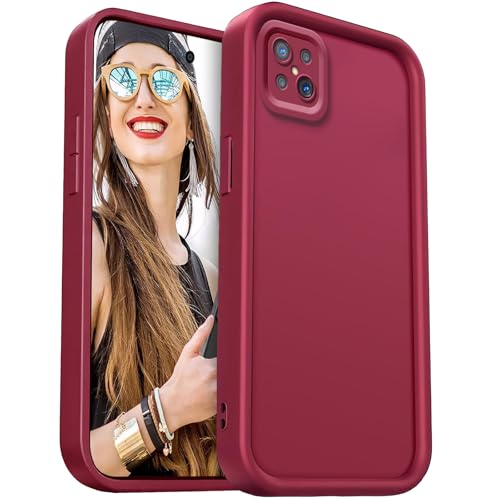 DESSEN Funda para OPPO Reno 4Z 5G / Reno4 Z 5G Capa Protectora- Silicona Carcasa Antigolpes Protector Camara Móvil Case Cover Suave Bumper Resistente, Rojo Vino