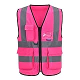 pinke warnweste tussi on tour ✔ 【MATERIALIEN】Warnweste mit taschen MATERIALIEN: Hochsichtbares reflektierendes Material aus 100% Polyester, leicht und atmungsaktiv, waschbar und langlebig. Schwarze Kanten sind nicht leicht zu verschmutzen und leichter zu kombinieren. ZERTIFIZIERUNGEN: Das reflektierendes klebeband in Premiumqualität entspricht vollständig den Normen der Klasse 2 EN20471。