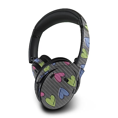 Image of MightySkins Carbon Fiber Skin Compatible with Bose QuietComfort 45 Headphones - Girly | Protective, Durable Textured Carbon Fiber Finish | Easy to Apply, Remove, and Change Styles | Made in The USA