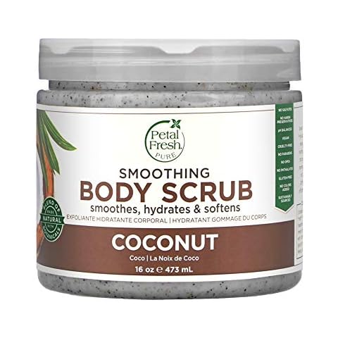Petal Fresh Coconut Body Scrub, Smoothing Body Pudding, Natural, Gently Exfoliating, Daily Skincare, Vegan and Cruelty Free, 16 oz Cover