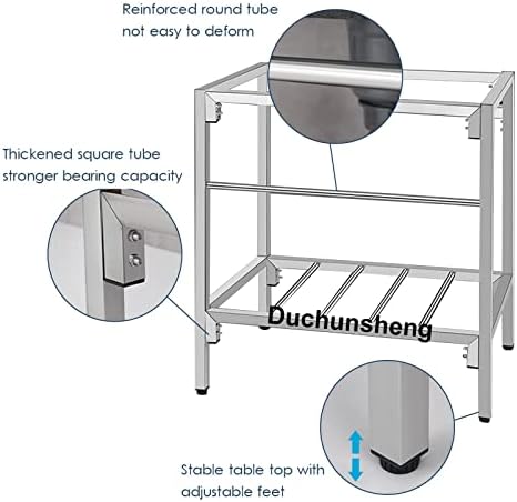 Freestanding Utility Sink,Outdoor Sink Set,Stainless Steel Utility Sink Kitchen Sink Free Standing, Outdoor Single Bowl Compartment Workbench Sink Commercial Sink With Faucet, Storage Space,