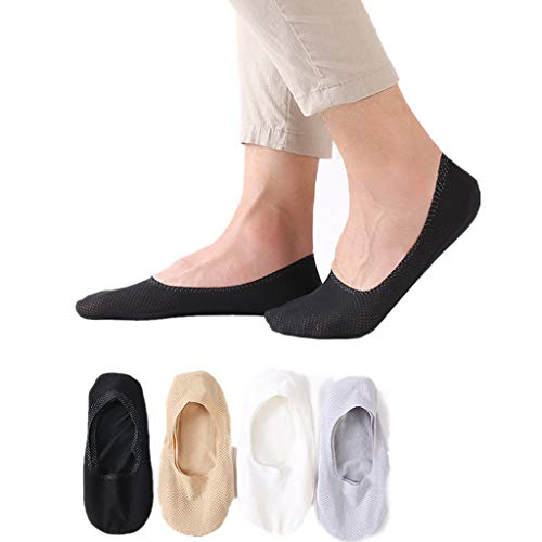 xatos Breathable Ice Silk Socks 3 Pack Unisex Hidden Invisible Non-Slip Summer Casual No-Show Soft Elastic Sports Socks