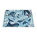 Set di tovagliette tessute in PVC con pesce e polpo da 10,5 x 30 cm, resistente al calore, antiscivolo, resistente al calore, facile da pulire.