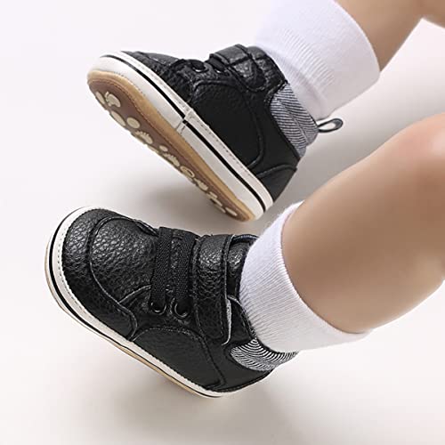 Image of E-FAK Baby Shoes Boys Girls Infant Sneakers Non-Slip Rubber Sole Toddler Crib First Walker Shoes