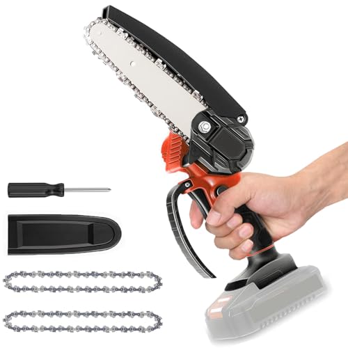 Accu-kettingzaag voor Einhell accu, 18 V, 15 cm, handkettingzaag, accu voor GE-PS 18/15 Li BL-Solo Power X-Change, elektrische kettingzaag voor tuinschaar, takkenschaar, houtsnijding (zonder accu)