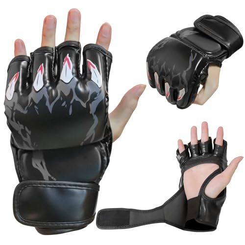 Boxing Gloves, Punch Bag Boxing Gloves, Karate Mitts, Adult Muay Thai Gloves, Suitable for MMA Body Combat, Taekwondo Training and Martial Art Fighting Grappling