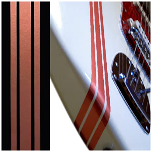 Inlaystickers Racing Stripes/Competition Lines Sticker for Guitars & Bass - Champagne Red,CR-207-RD