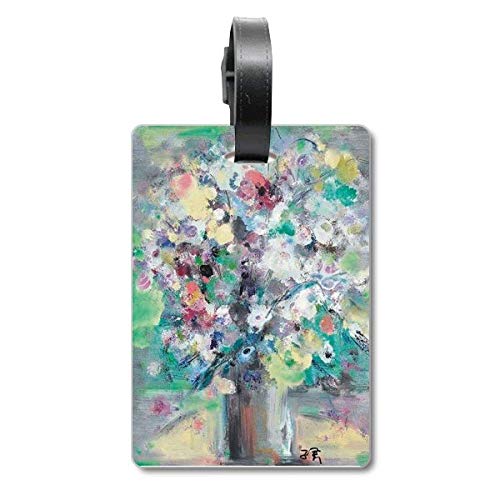 Étiquette de bagage peinture fleur pour ne plus jamais perdre votre valise ou sac en voyage