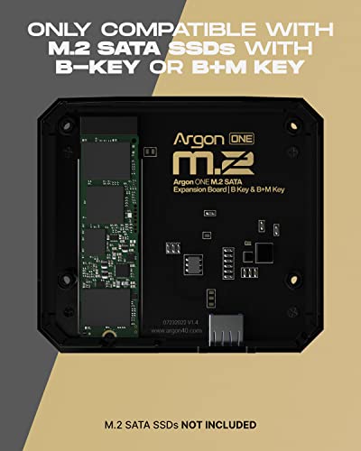 Image of Argon ONE M.2 Raspberry Pi SSD Board (M.2 Expansion Board ONLY) | Supports B-Keys and B+M Keys | Only Compatible with Argon ONE V2 Raspberry Pi 4 Cases