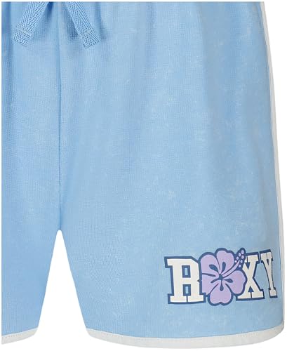 Image of Roxy Girls' French Terry Elastic Waist Shorts, Drawstring Closure, Soft & Comfortable Fit
