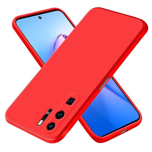 EASSGU Custodia per HUAWEI P30 Pro / P30 Pro New Edition (6.47' Inches), Cover Morbida in Silicone TPU - Rosso Cina