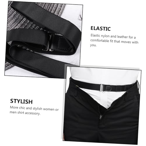 BESTYASH 2pcs Elastic Shirt Stay Belts for Men Adjustable Shirt Holder Prevent Crease Fashion Suspenders3