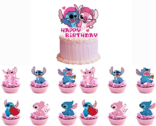 25PCS Cake Toppers Cupcake Toppers Cake Decorations Birthday Party Supplies Decorations (Style 2)