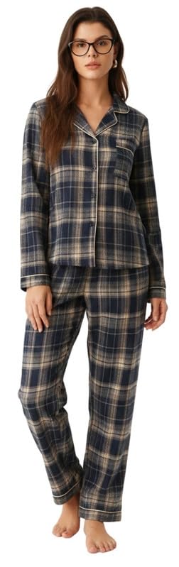 Night Suit for Women with Full Sleeve Button-Down Top with Pant Dress for Woman,Night Dress for Woman, Two-Piece Loungewear Set