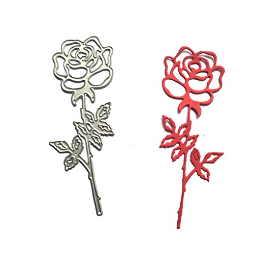 Aulley Metal Rose Flower Cutting Dies Die Cutter for Making Delicate Cards Photo Album Cover