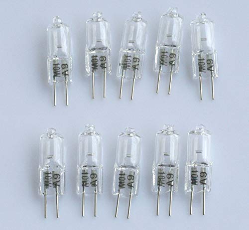 10pcs G4 JCD Bi Pin Base Halogen Spot Capsule Lamp DC 6V Light Bulb 10W/20W Warm Whit (10 X G4 6V 20W Warm White)