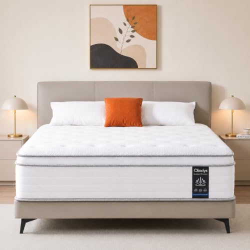 Image of King Mattress 12 Inch, Hybrid Spring Mattress, Medium Firm